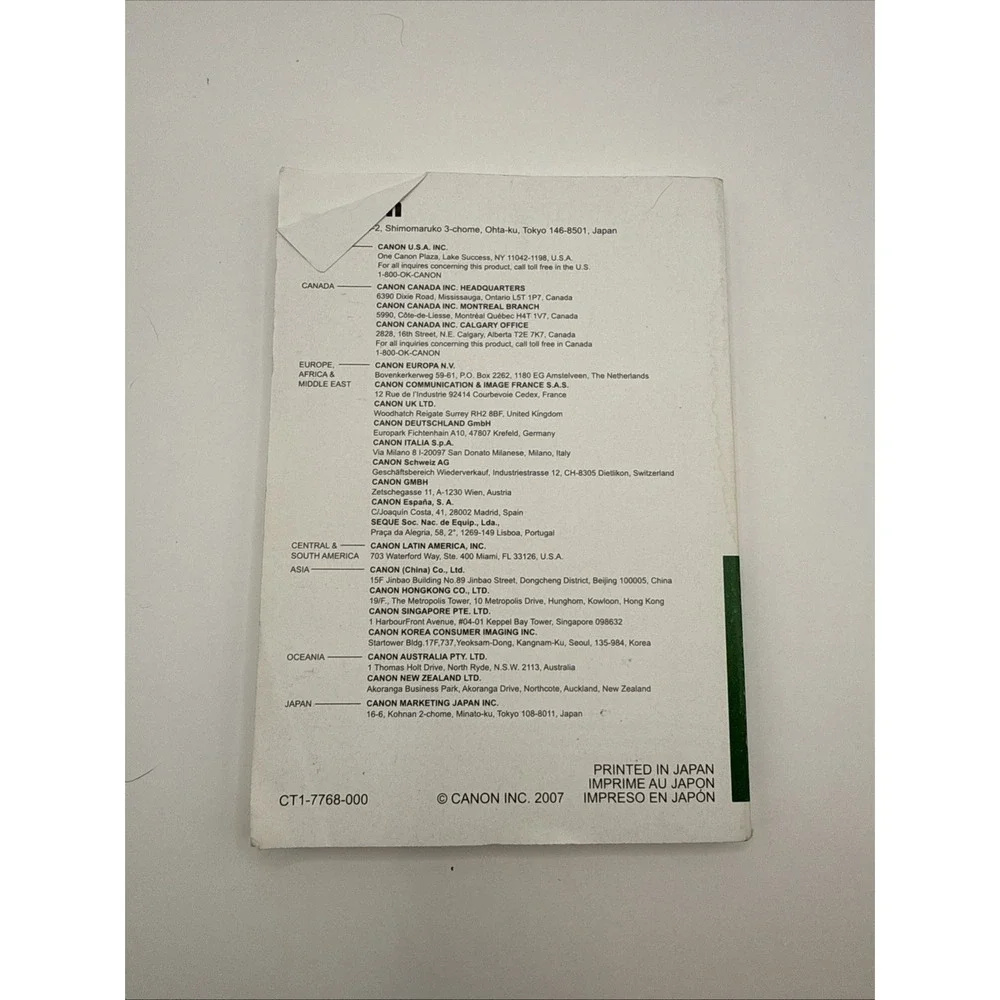 Canon 580EX II‎ Speedlite Flash Instruction Manual / User Guide (3 Languages)